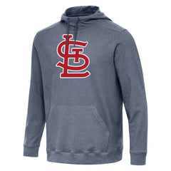 St. Louis Cardinals Antigua Cloud Pullover Hoodie - Heather Navy Hoodies