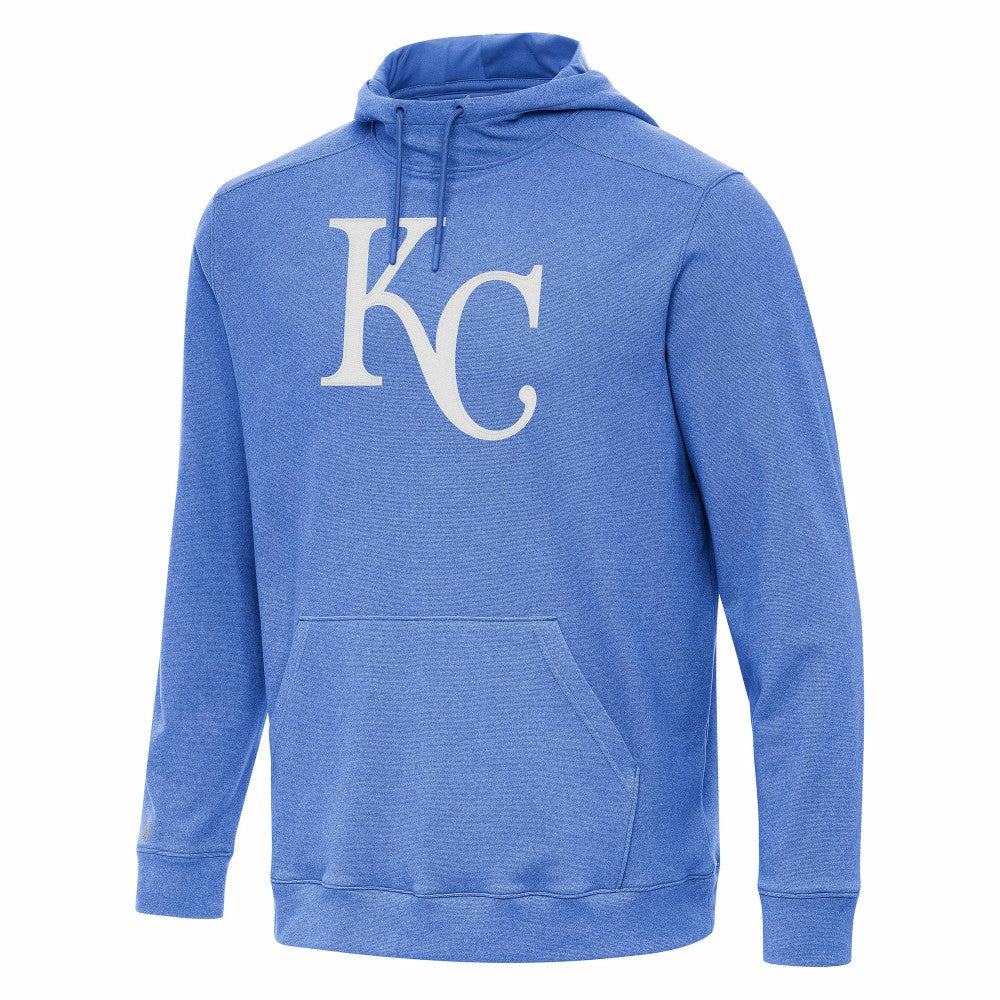 Kansas City Royals Antigua Cloud Pullover Hoodie - Heather Royal Hoodies