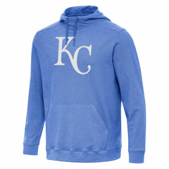 Kansas City Royals Antigua Cloud Pullover Hoodie - Heather Royal Hoodies