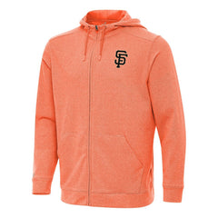 San Francisco Giants Antigua Effortless Full-Zip Hooded Jacket - Heather Orange Jackets