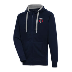 Minnesota Twins Antigua Big & Tall Victory Full-Zip Hoodie Jacket - Navy Jackets