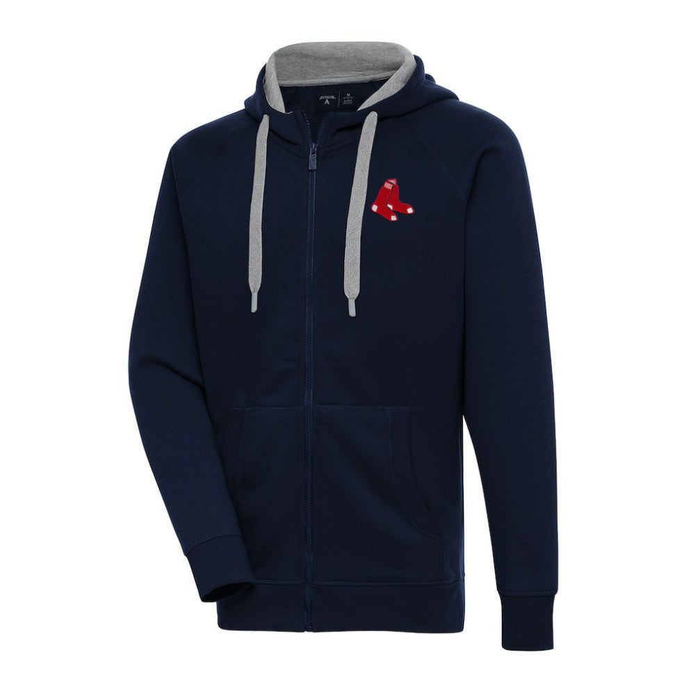 Boston Red Sox Antigua Big & Tall Victory Full-Zip Hoodie Jacket - Navy Jackets