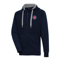 Chicago Cubs Antigua Big & Tall Victory Full-Zip Hoodie Jacket - Navy Jackets