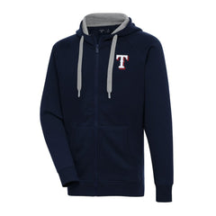 Texas Rangers Antigua Big & Tall Victory Full-Zip Hoodie Jacket - Navy Jackets