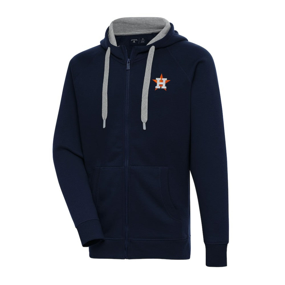 Houston Astros Antigua Big & Tall Victory Full-Zip Hoodie Jacket - Navy Jackets