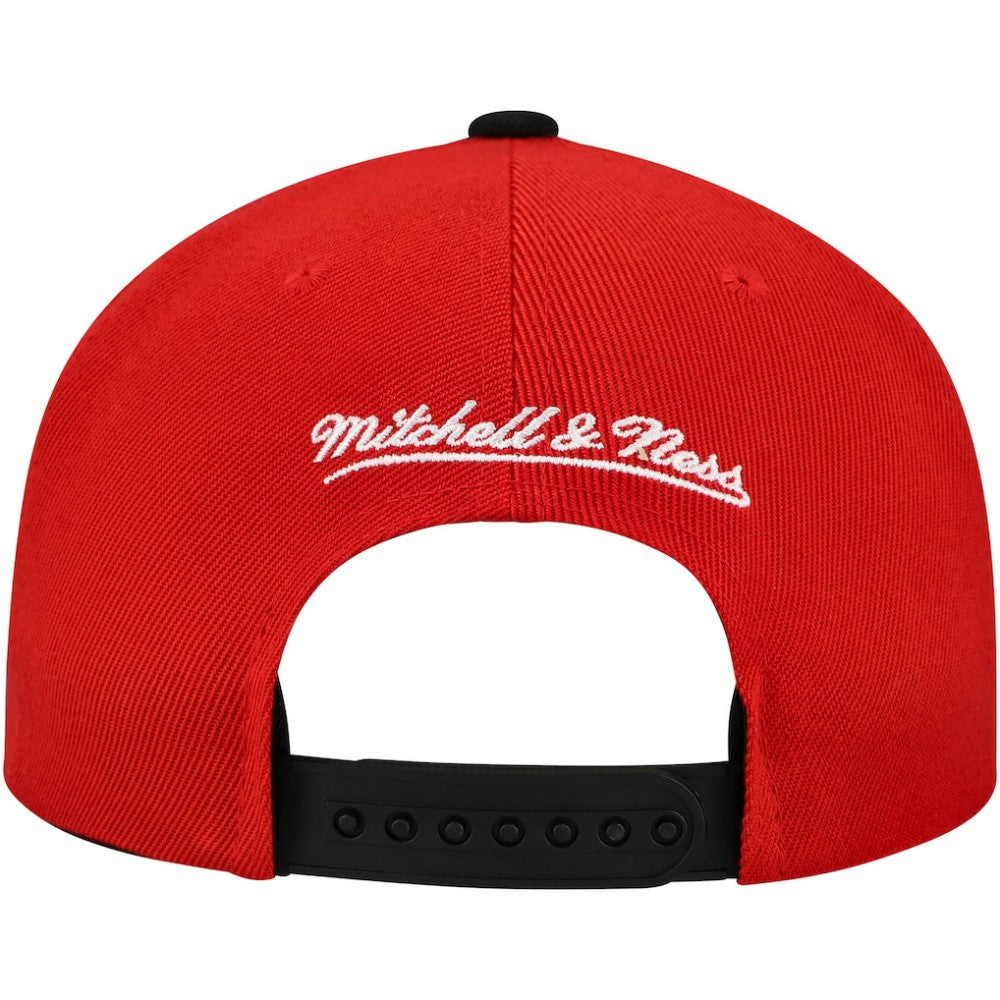 NHL Detroit Red Wings Mitchell & Ness Underarch Two-Tone Pro Crown Snapback Hat - Red/Black
