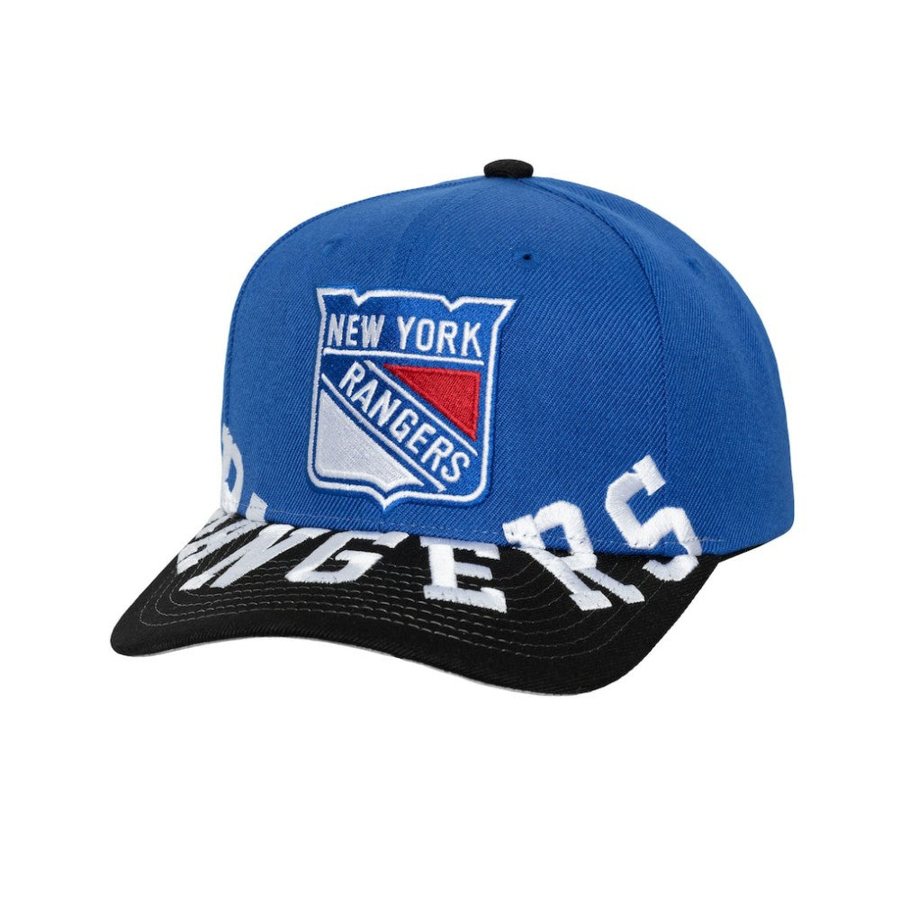 NHL New York Rangers Mitchell & Ness Underarch Two-Tone Pro Crown Snapback Hat - Blue/Black