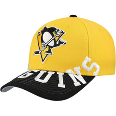 NHL Pittsburgh Penguins Mitchell & Ness Underarch Two-Tone Pro Crown Snapback Hat - Gold/Black