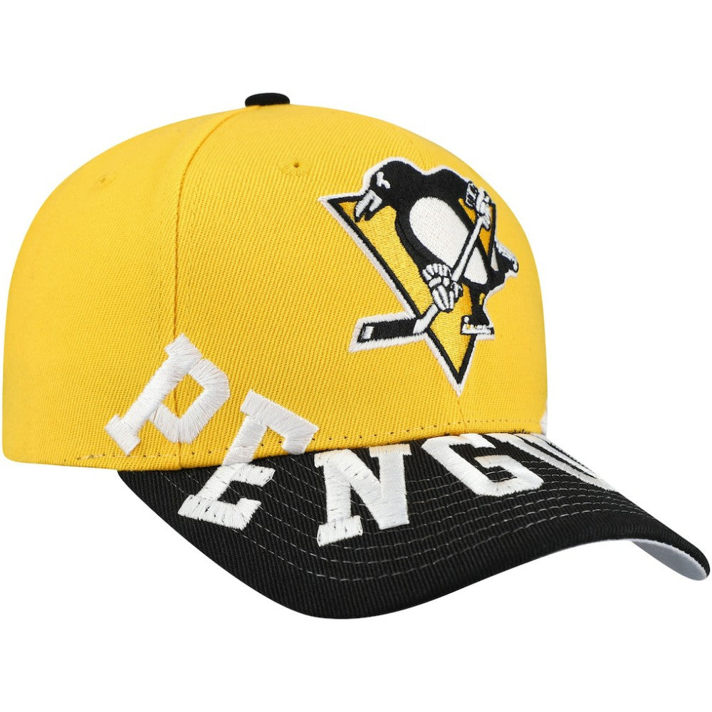NHL Pittsburgh Penguins Mitchell & Ness Underarch Two-Tone Pro Crown Snapback Hat - Gold/Black