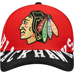 NHL Chicago Blackhawks Mitchell & Ness Underarch Two-Tone Pro Crown Snapback Hat - Red/Black