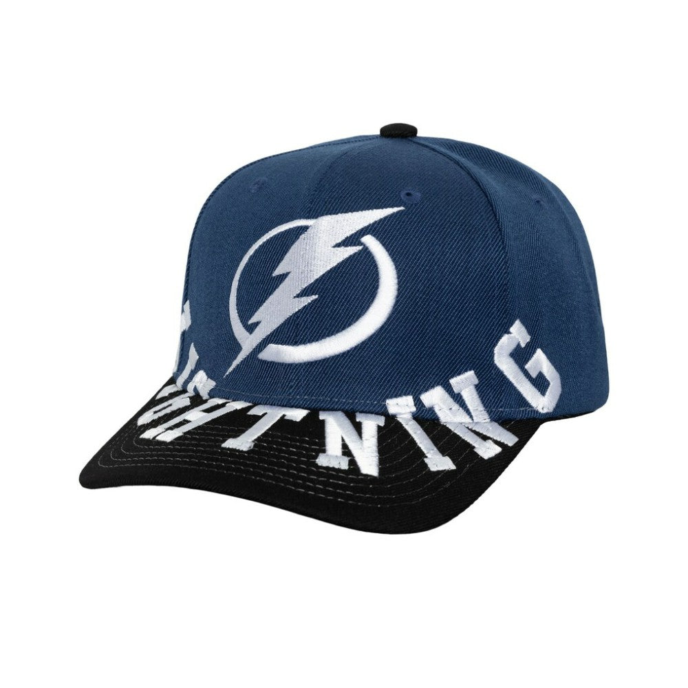 NHL Tampa Bay Lightning Mitchell & Ness Underarch Two-Tone Pro Crown Snapback Hat - Blue/Black