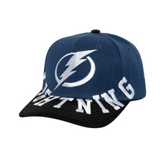 NHL Tampa Bay Lightning Mitchell & Ness Underarch Two-Tone Pro Crown Snapback Hat - Blue/Black