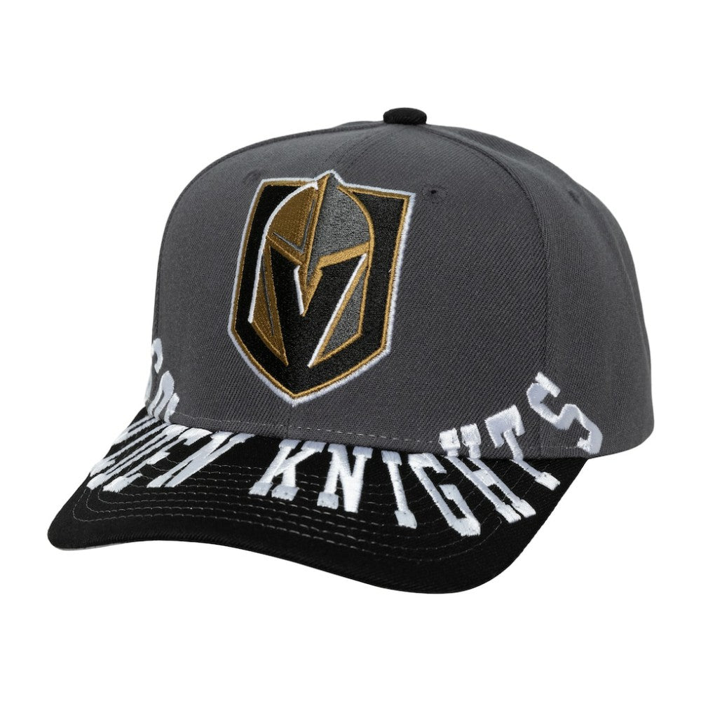 NHL Vegas Golden Knights Mitchell & Ness Underarch Two-Tone Pro Crown Snapback Hat - Gray/Black