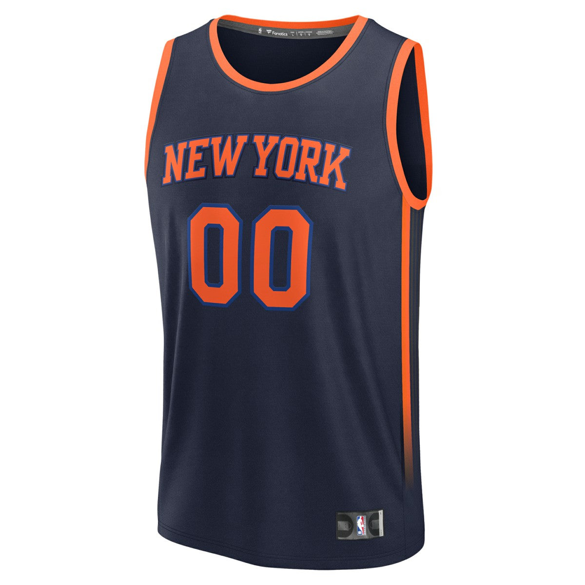 New York Knicks Fast Break Custom Jersey Statement Edition Navy