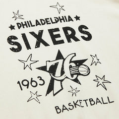 Philadelphia 76ers Women's Hardwood Classics Pullover Sweatshirt Cream
