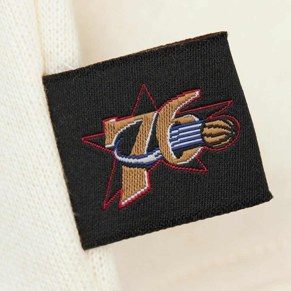 Philadelphia 76ers Women's Hardwood Classics Pullover Sweatshirt Cream