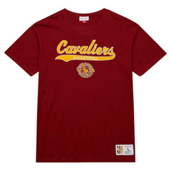 Cleveland Cavaliers Hardwood Classics Felt Applique Slub T-Shirt Wine
