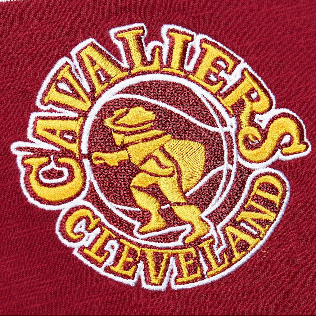 Cleveland Cavaliers Hardwood Classics Felt Applique Slub T-Shirt Wine