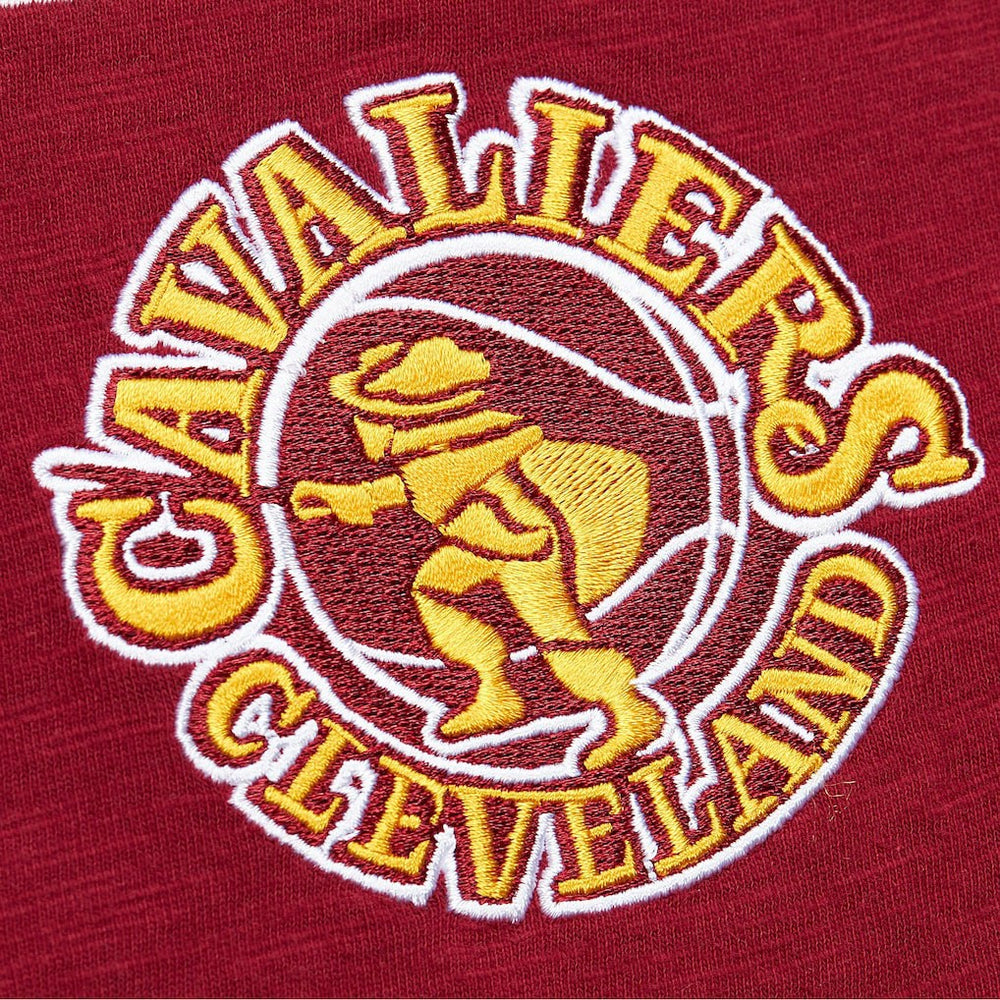 Cleveland Cavaliers Hardwood Classics Felt Applique Slub T-Shirt Wine