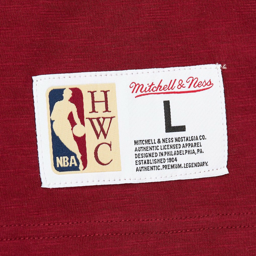 Cleveland Cavaliers Hardwood Classics Felt Applique Slub T-Shirt Wine