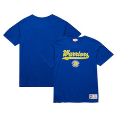 Golden State Warriors Hardwood Classics Felt Applique Slub T-Shirt Royal