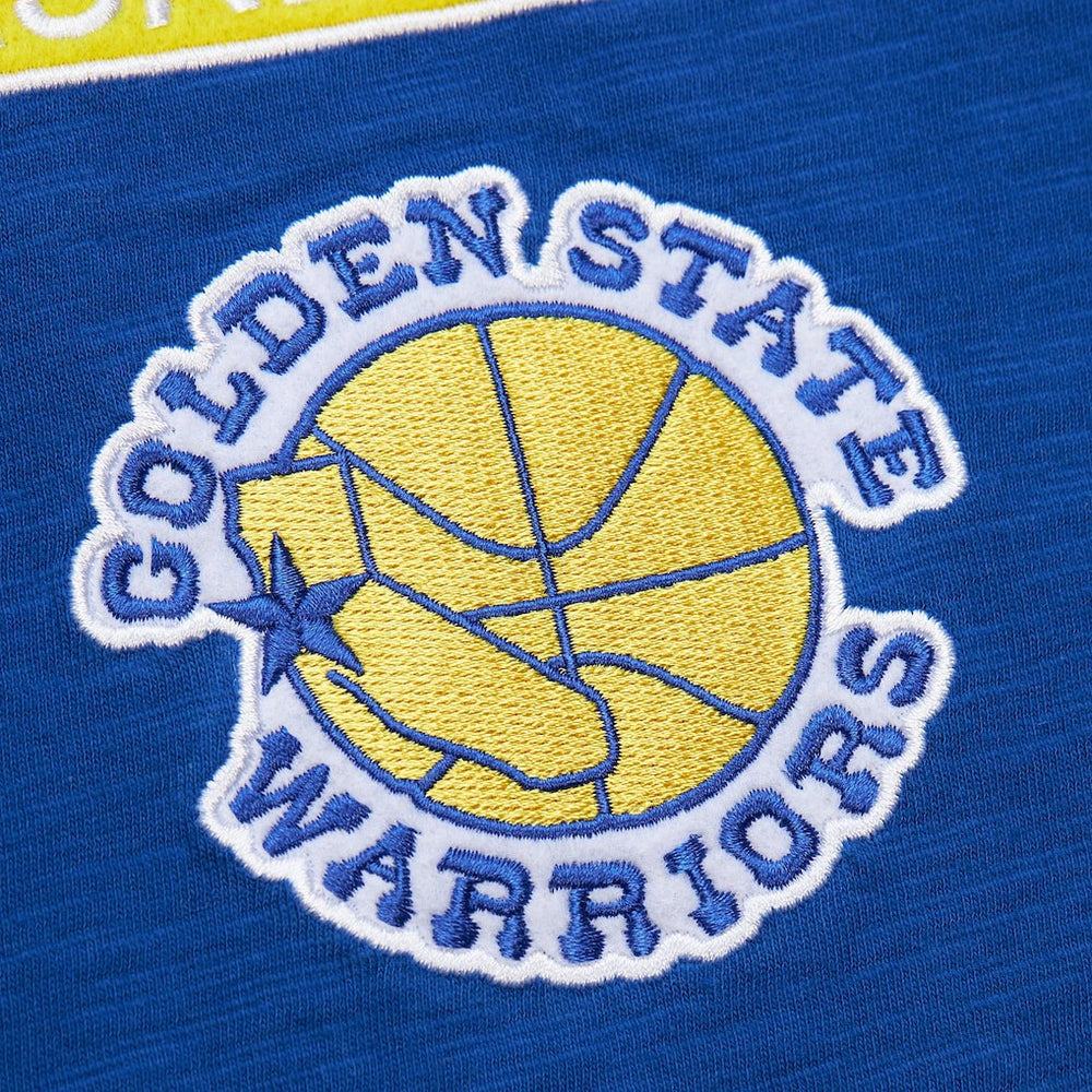 Golden State Warriors Hardwood Classics Felt Applique Slub T-Shirt Royal