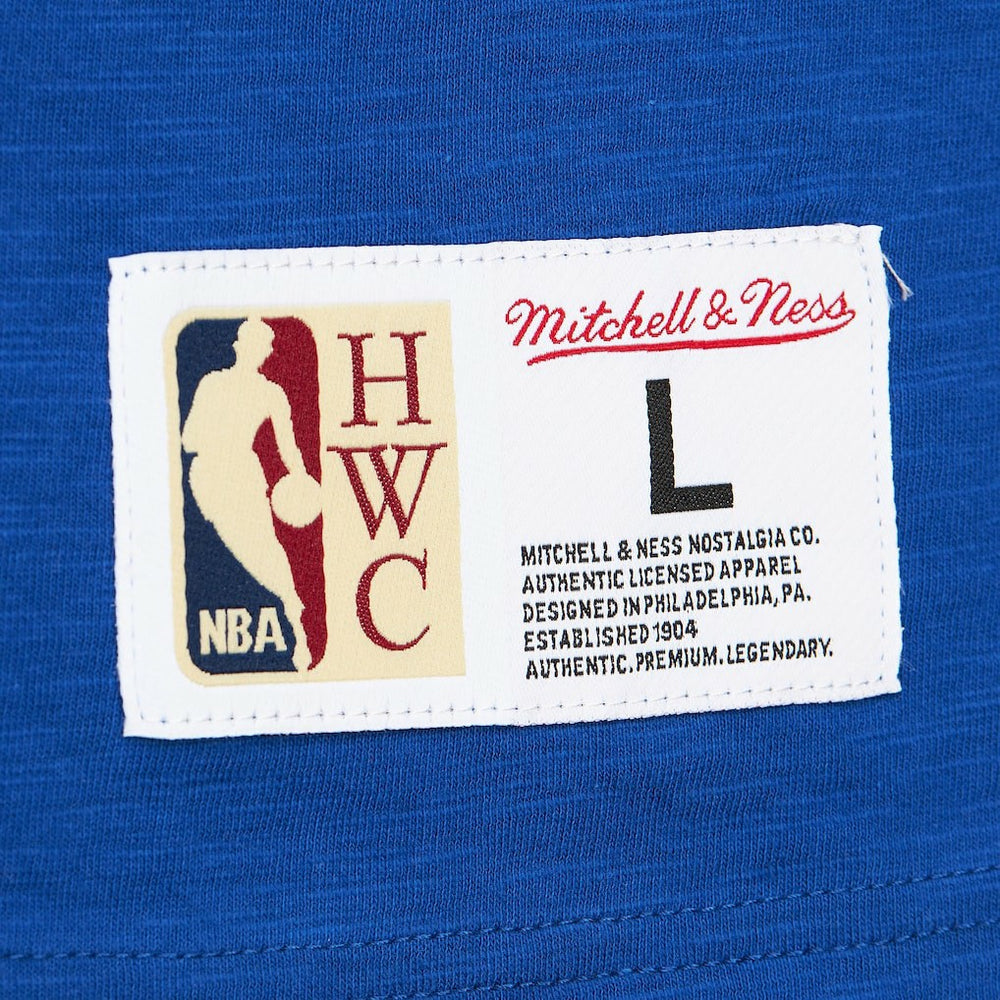 Golden State Warriors Hardwood Classics Felt Applique Slub T-Shirt Royal