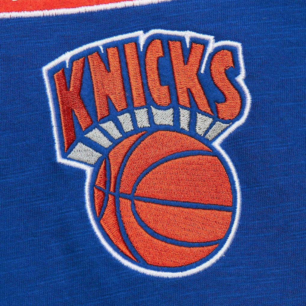 New York Knicks Hardwood Classics Felt Applique Slub T-Shirt Blue