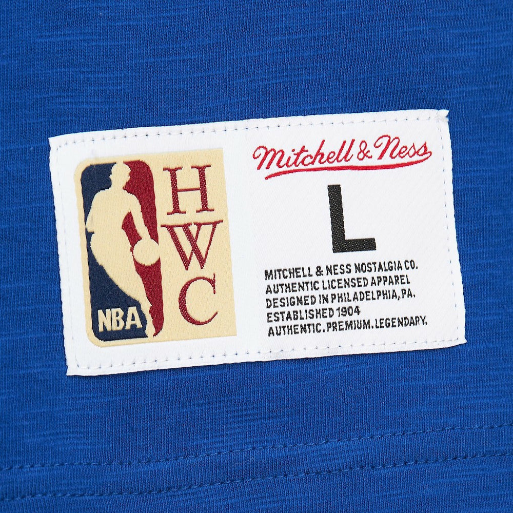 New York Knicks Hardwood Classics Felt Applique Slub T-Shirt Blue