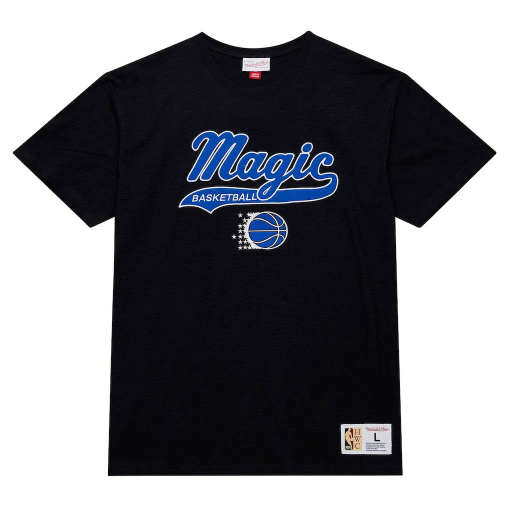 Orlando Magic Hardwood Classics Felt Applique Slub T-Shirt Black