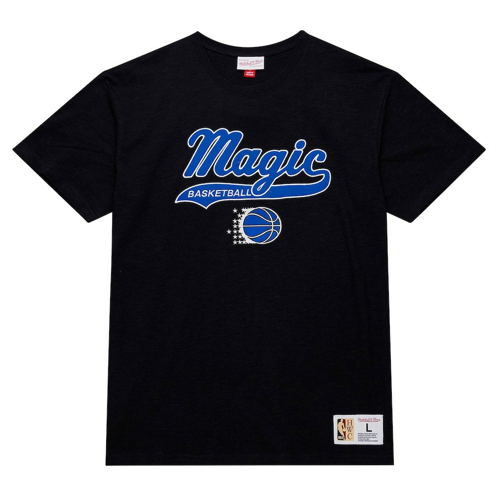 Orlando Magic Hardwood Classics Felt Applique Slub T-Shirt Black