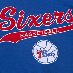 Philadelphia 76ers Hardwood Classics Felt Applique Slub T-Shirt Royal