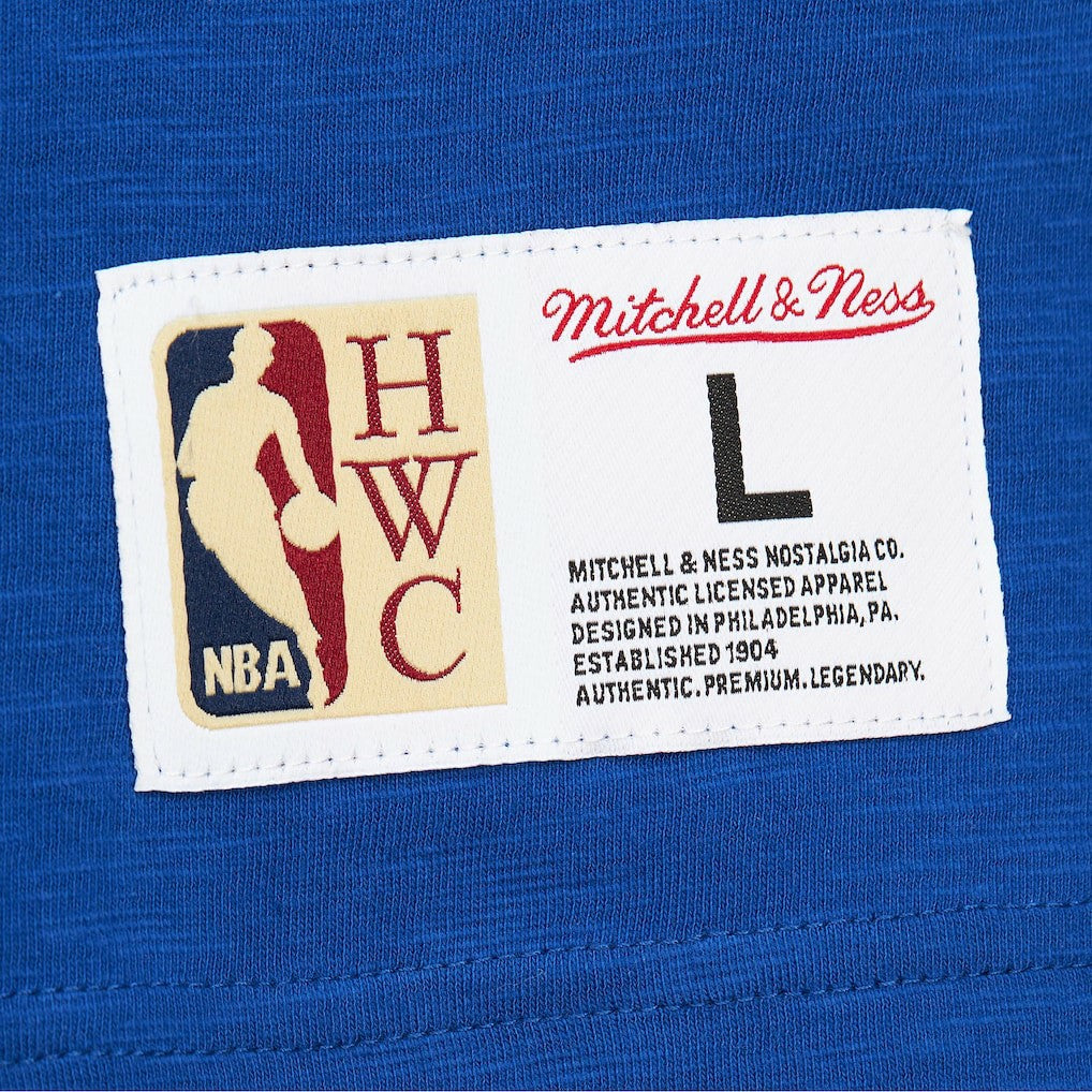 Philadelphia 76ers Hardwood Classics Felt Applique Slub T-Shirt Royal
