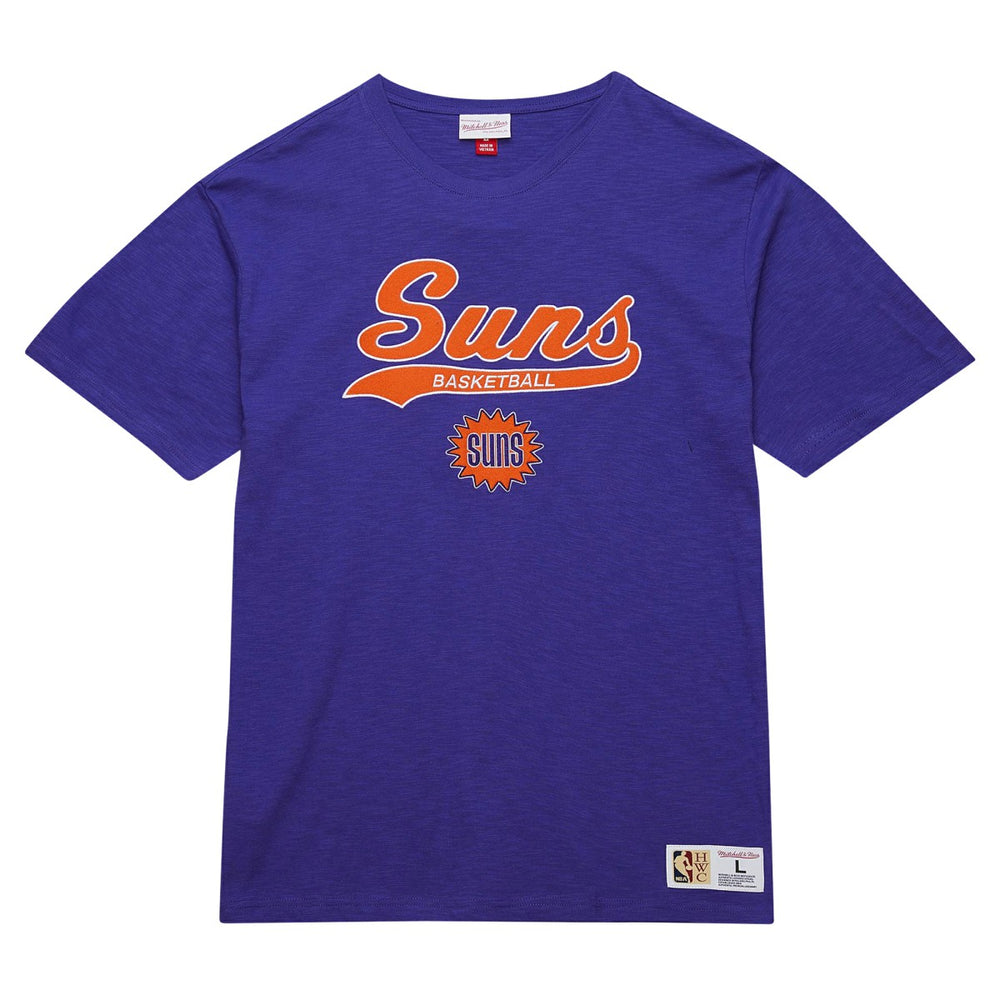 Phoenix Suns Hardwood Classics Felt Applique Slub T-Shirt Purple