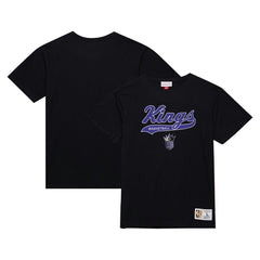 Sacramento Kings Hardwood Classics Felt Applique Slub T-Shirt Black