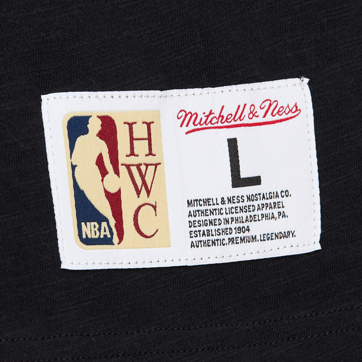 Sacramento Kings Hardwood Classics Felt Applique Slub T-Shirt Black