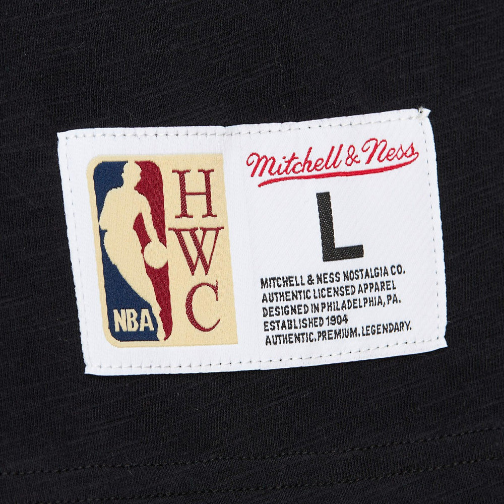 Sacramento Kings Hardwood Classics Felt Applique Slub T-Shirt Black