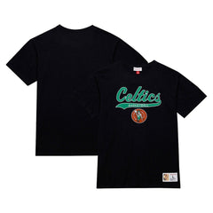 Boston Celtics Hardwood Classics Felt Applique Slub T-Shirt Black
