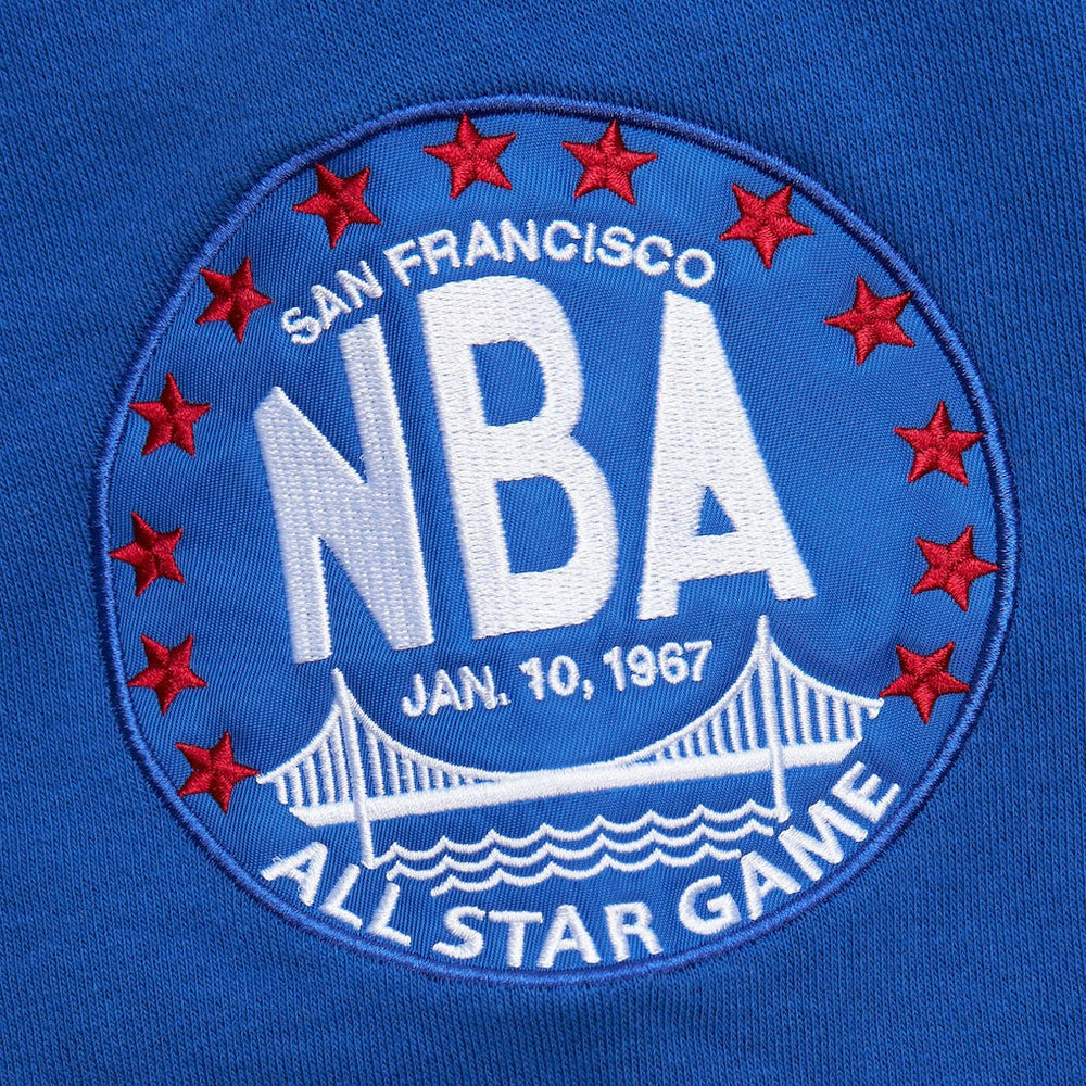 Golden State Warriors Hardwood Classics All Over 4.0 Pullover Sweatshirt Heather Gray