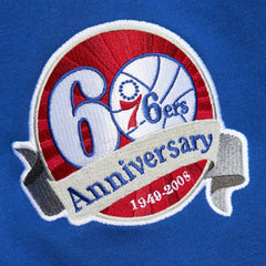 Philadelphia 76ers Hardwood Classics All Over 4.0 Pullover Sweatshirt Heather Gray