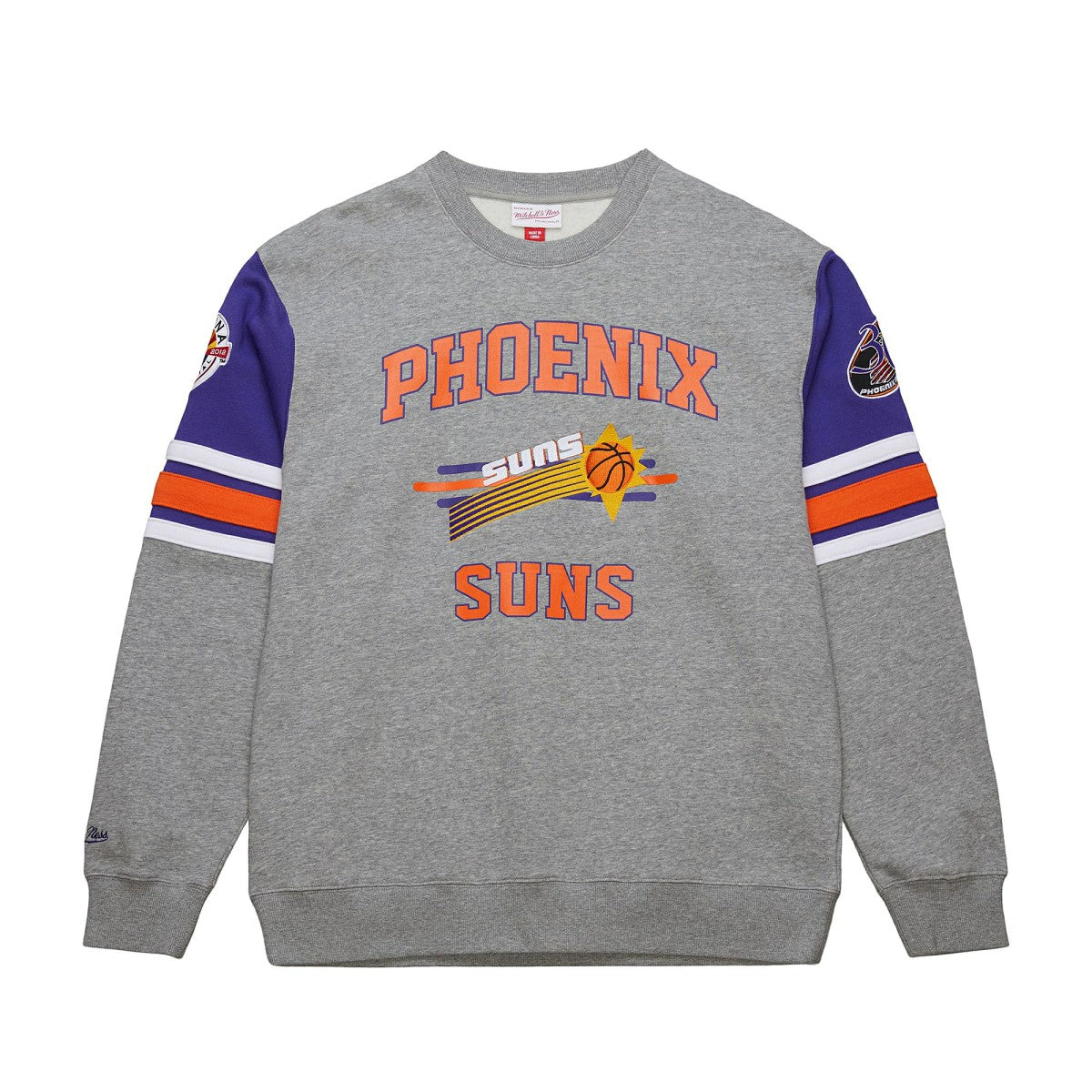 Phoenix Suns Hardwood Classics All Over 4.0 Pullover Sweatshirt Heather Gray