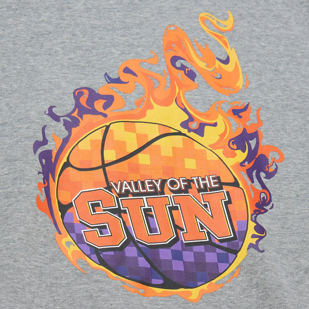 Phoenix Suns Hardwood Classics All Over 4.0 Pullover Sweatshirt Heather Gray