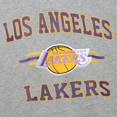 Los Angeles Lakers Hardwood Classics All Over 4.0 Pullover Sweatshirt Heather Gray