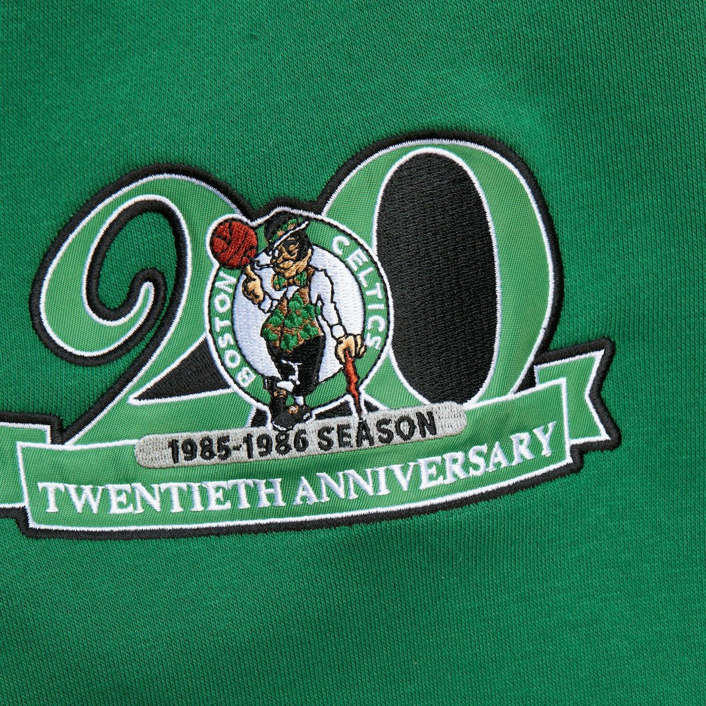 Boston Celtics Hardwood Classics All Over 4.0 Pullover Sweatshirt Heather Gray