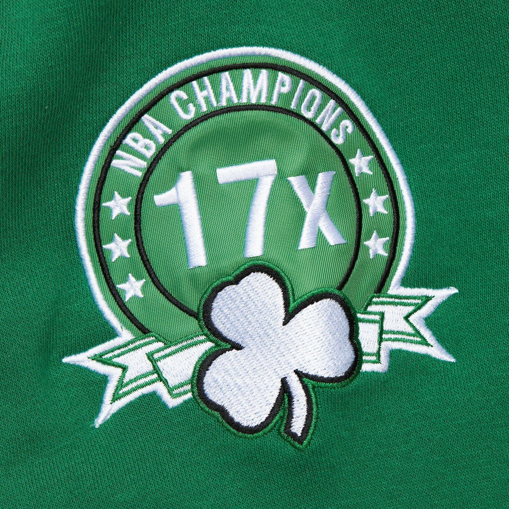 Boston Celtics Hardwood Classics All Over 4.0 Pullover Sweatshirt Heather Gray
