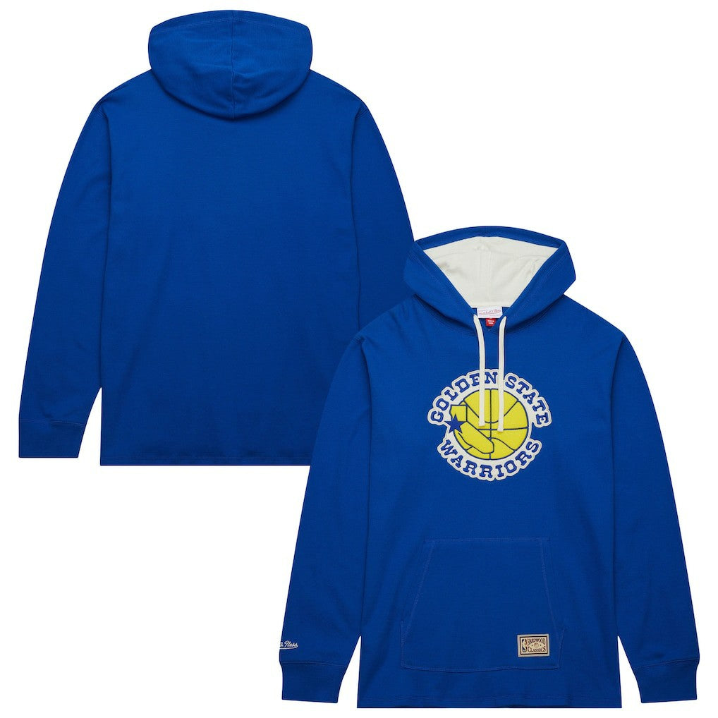 Golden State Warriors Hardwood Classics Lightweight Thermal Pullover Hoodie Royal