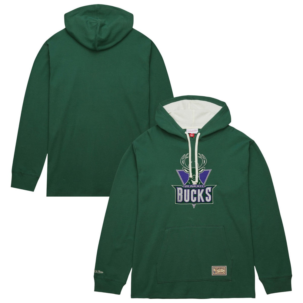 Milwaukee Bucks Hardwood Classics Lightweight Thermal Pullover Hoodie Green
