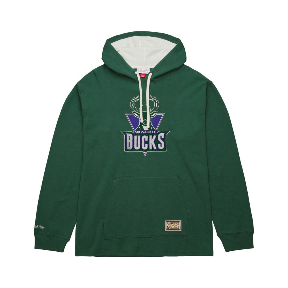 Milwaukee Bucks Hardwood Classics Lightweight Thermal Pullover Hoodie Green