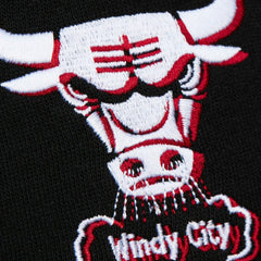 Chicago Bulls Women's Hardwood Classics Cropped Pullover Hoodie Black