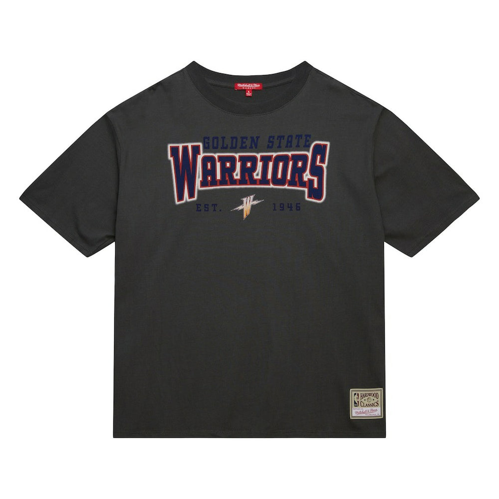 Golden State Warriors Women's Hardwood Classics Oversized Boyfriend T-Shirt Charcoal